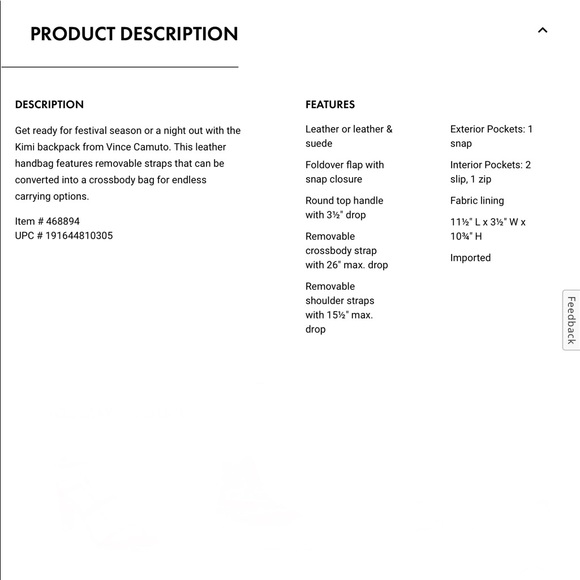 VINCE CAMUTO Black Convertible Kimi Bag - Picture 5 of 14